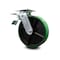 Service Caster 8 Inch Green Poly on Cast Iron Caster with Roller Bearing and Total Lock Brake SCC-TTL30S820-PUR-GB - alternate 1
